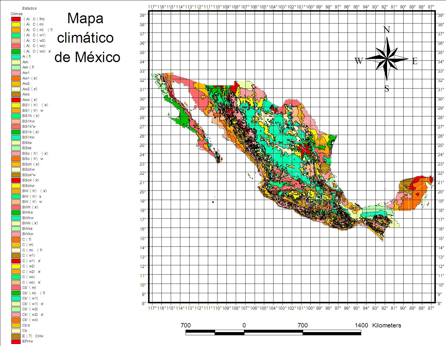 clasificacion climatica de koppen modificada por enriqueta garcia